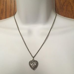 Sterling Silver Charm Heart Necklace